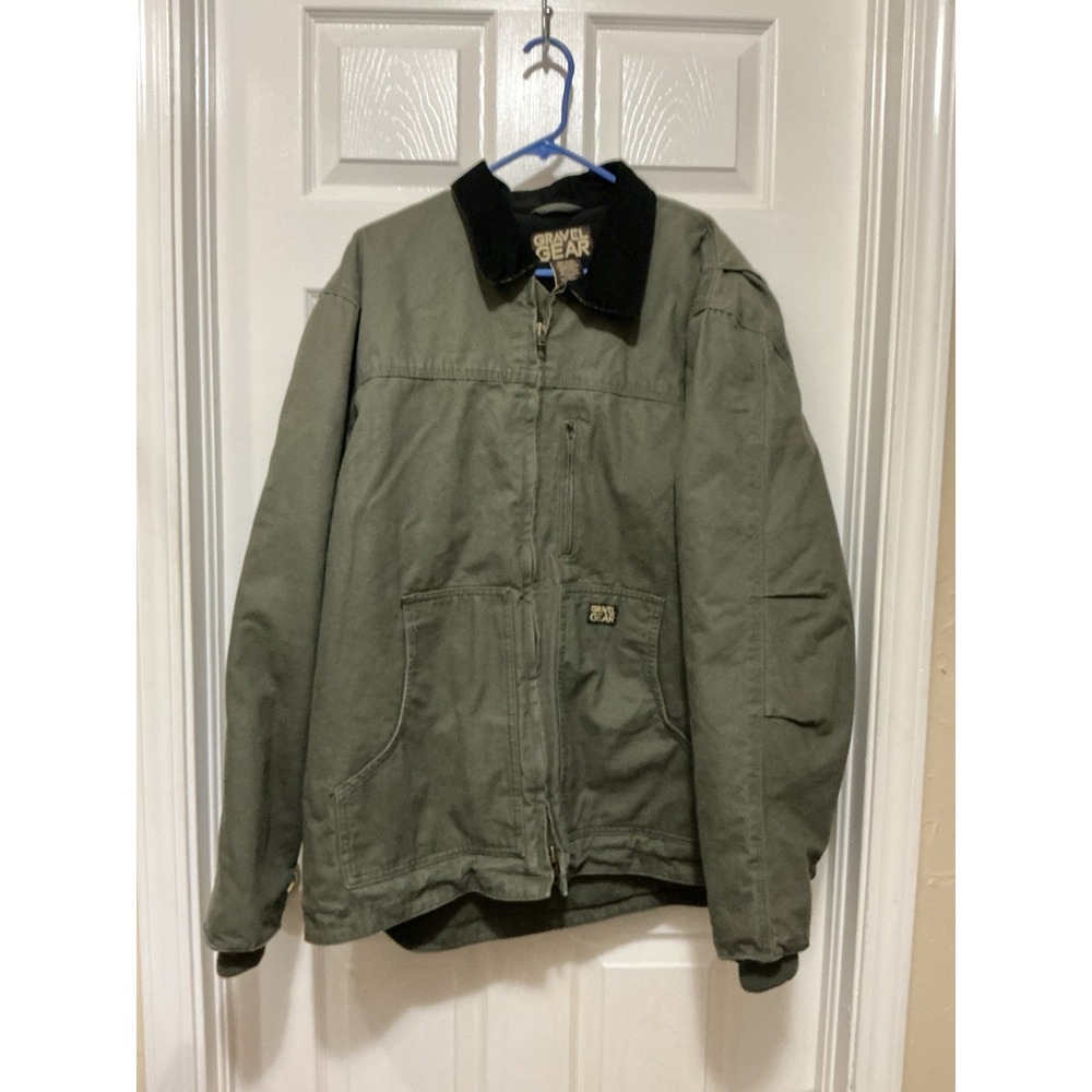 Gravel Gear Duck Canvas Chore Coat Green XL Barn Jacket RanchWear Heavy Lined